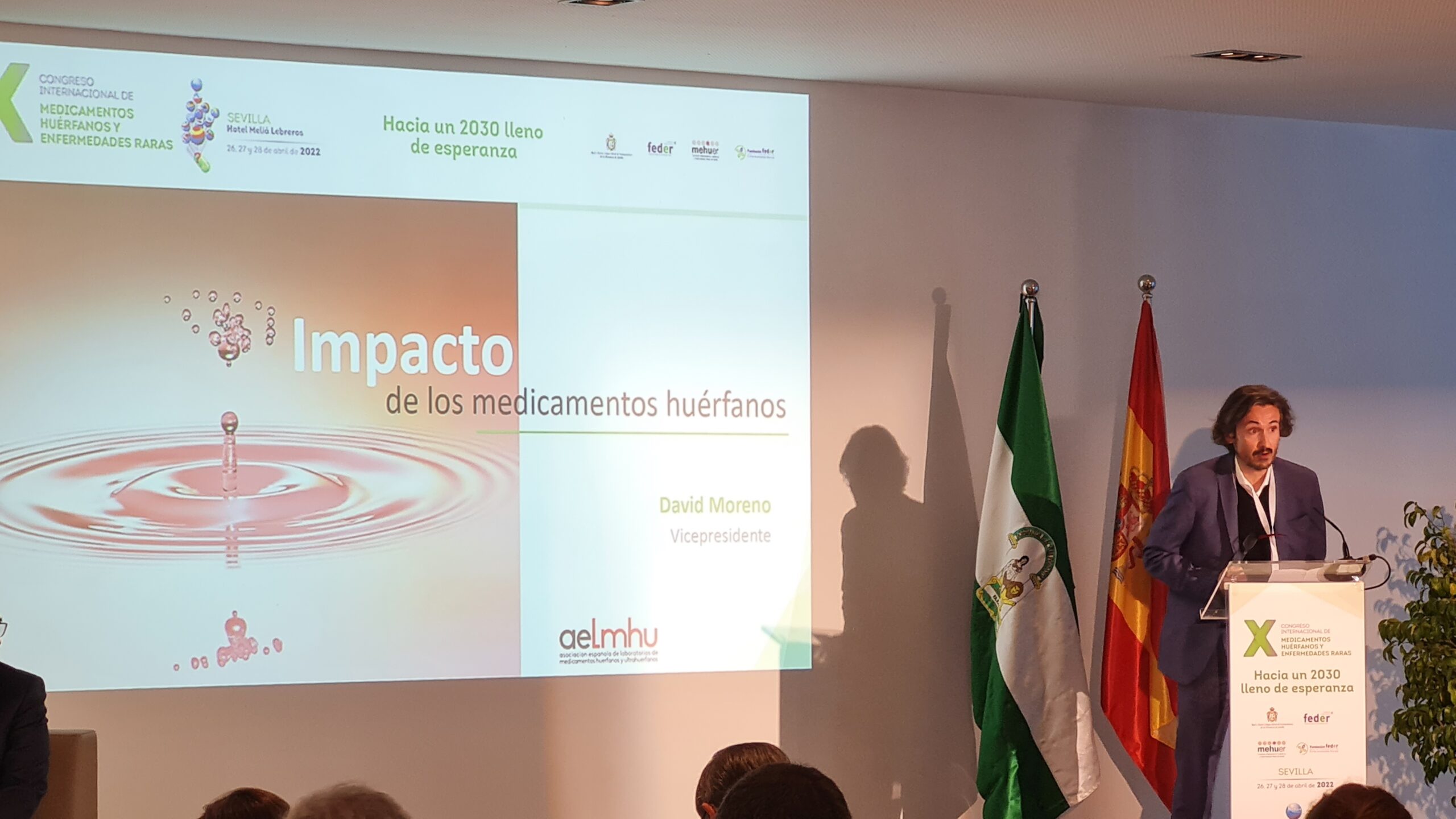 David Moreno, vicepresidente de AELMHU, participa en el X Congreso Internacional de Medicamentos Huérfanos y Enfermedades Raras en Sevilla